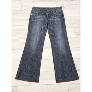 White House Black Market Jeans Women Size 12R Bootcut Star Pocket Dark Wash